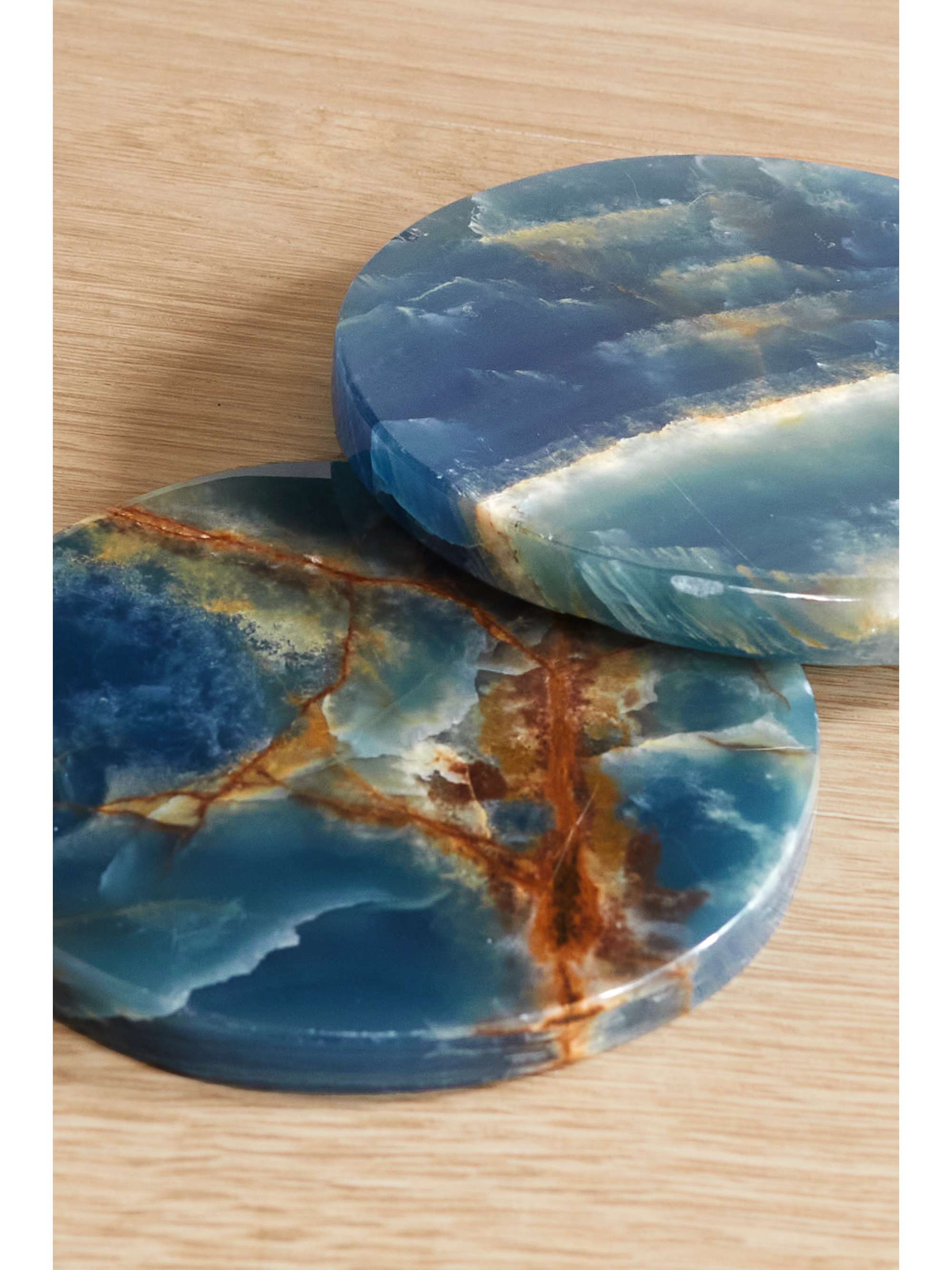 JIA JIA Set of two onyx coasters