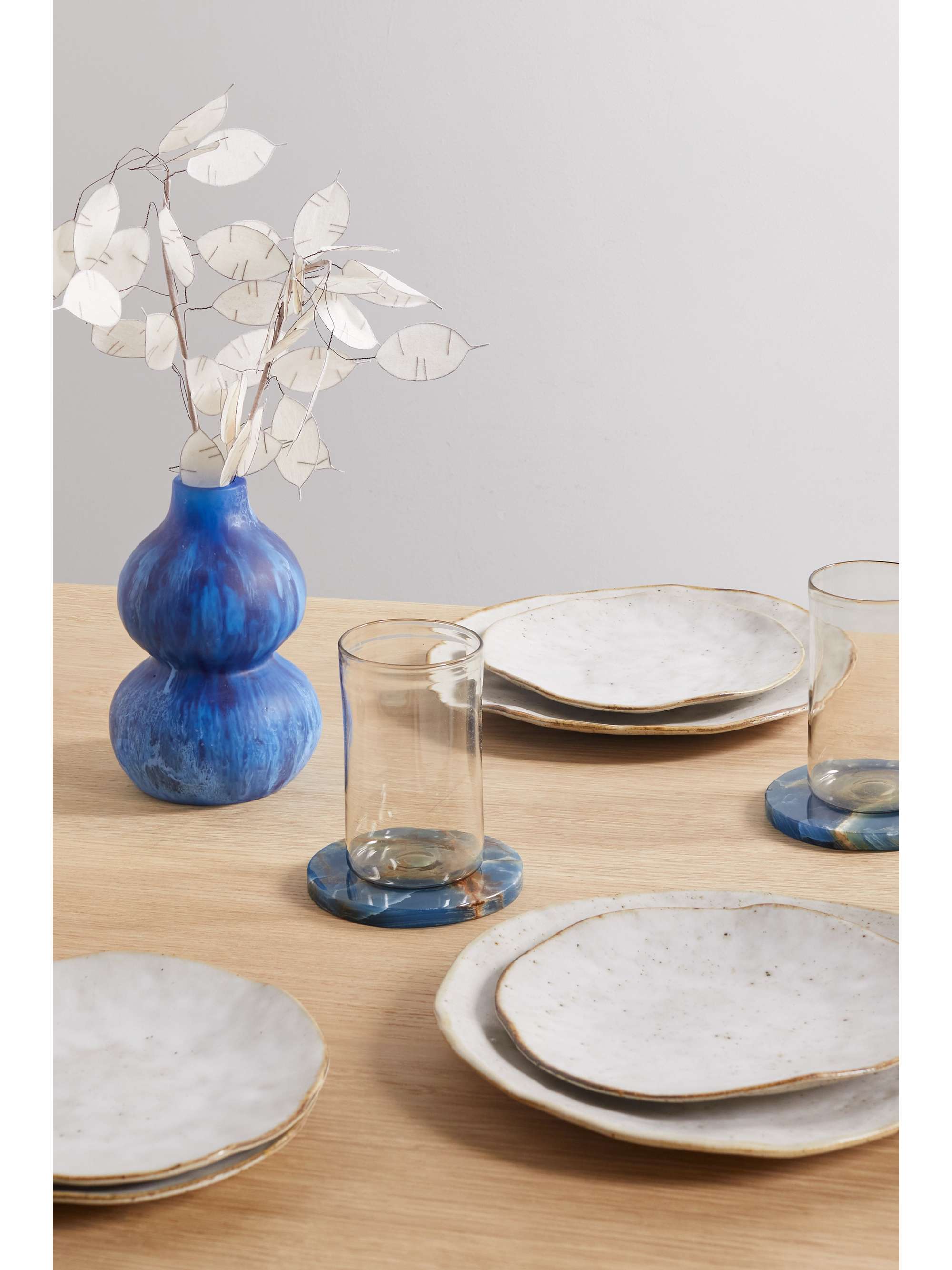 JIA JIA Set of two onyx coasters