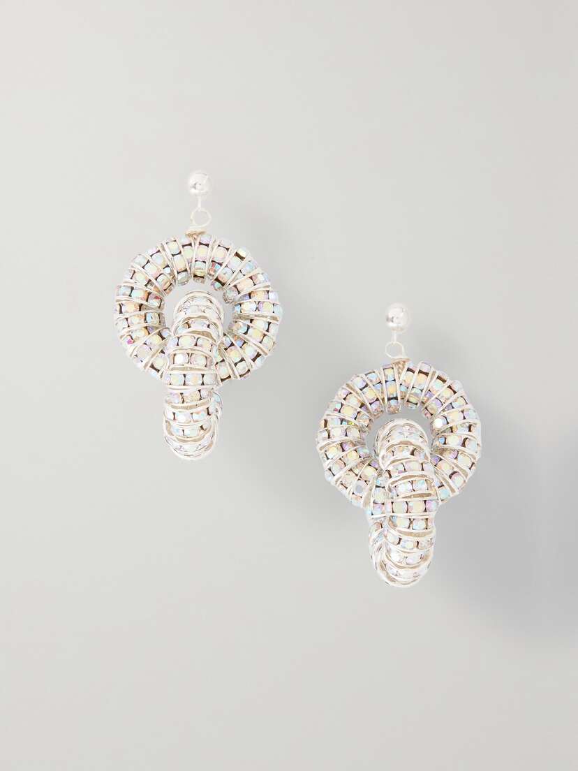 PEARL OCTOPUSS.Y Tie Silver-plated Crystal Earrings