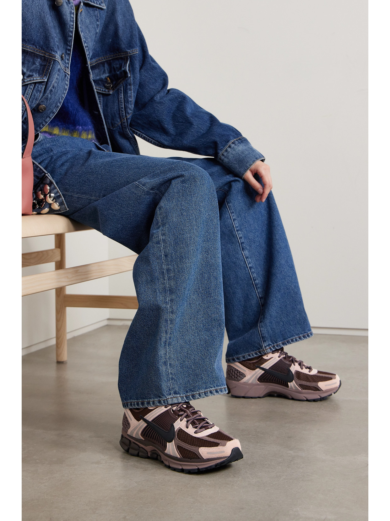 NIKE ZOOM VOMERO 5 SUEDE-TRIMMED LEATHER, RUBBER AND MESH SNEAKERS