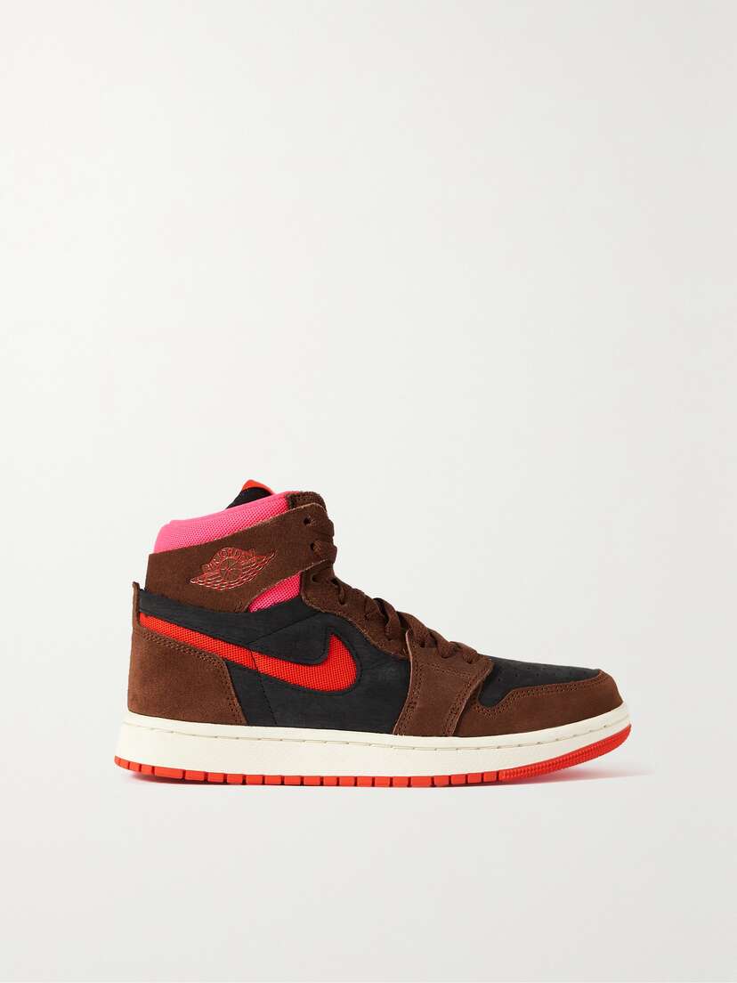 Nike Air Jordan 1 Zoom Cmft 2 Mesh-trimmed Suede Sneakers
