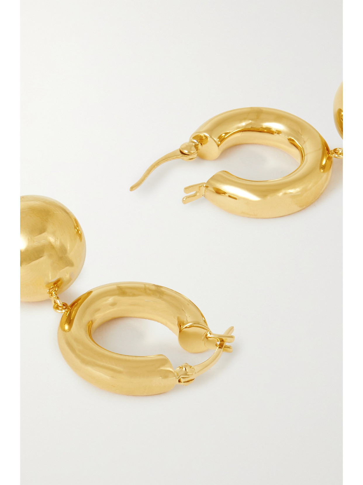 Shop Lie Studio The Marie Gold-plated Hoop Earrings