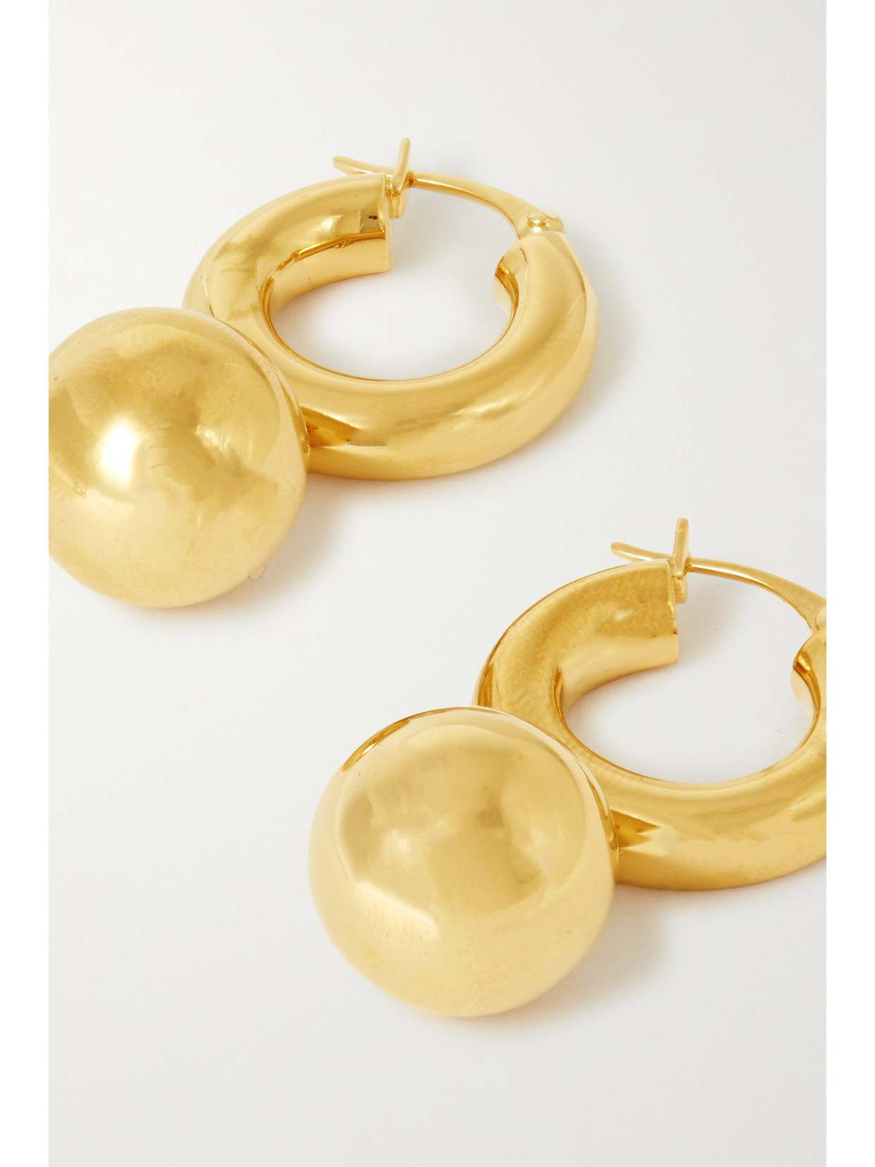 Shop Lie Studio The Marie Gold-plated Hoop Earrings