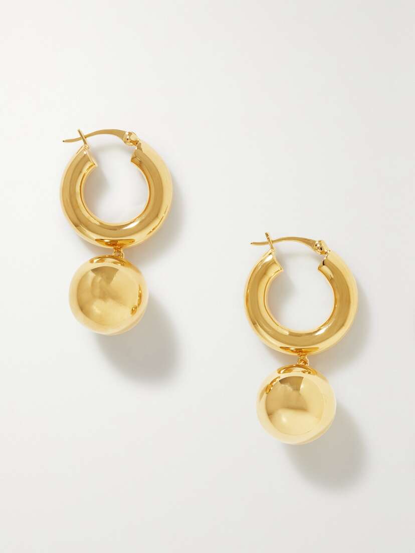 LIÉ STUDIO The Marie Gold-plated Hoop Earrings