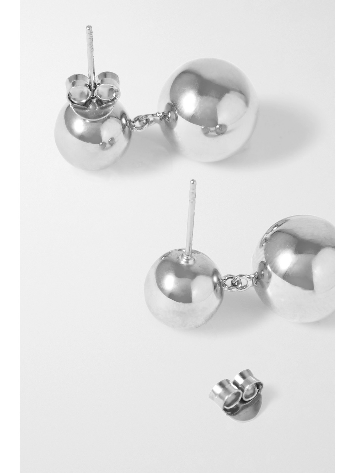 Lie Studio The Caroline Silver Earrings In Silver