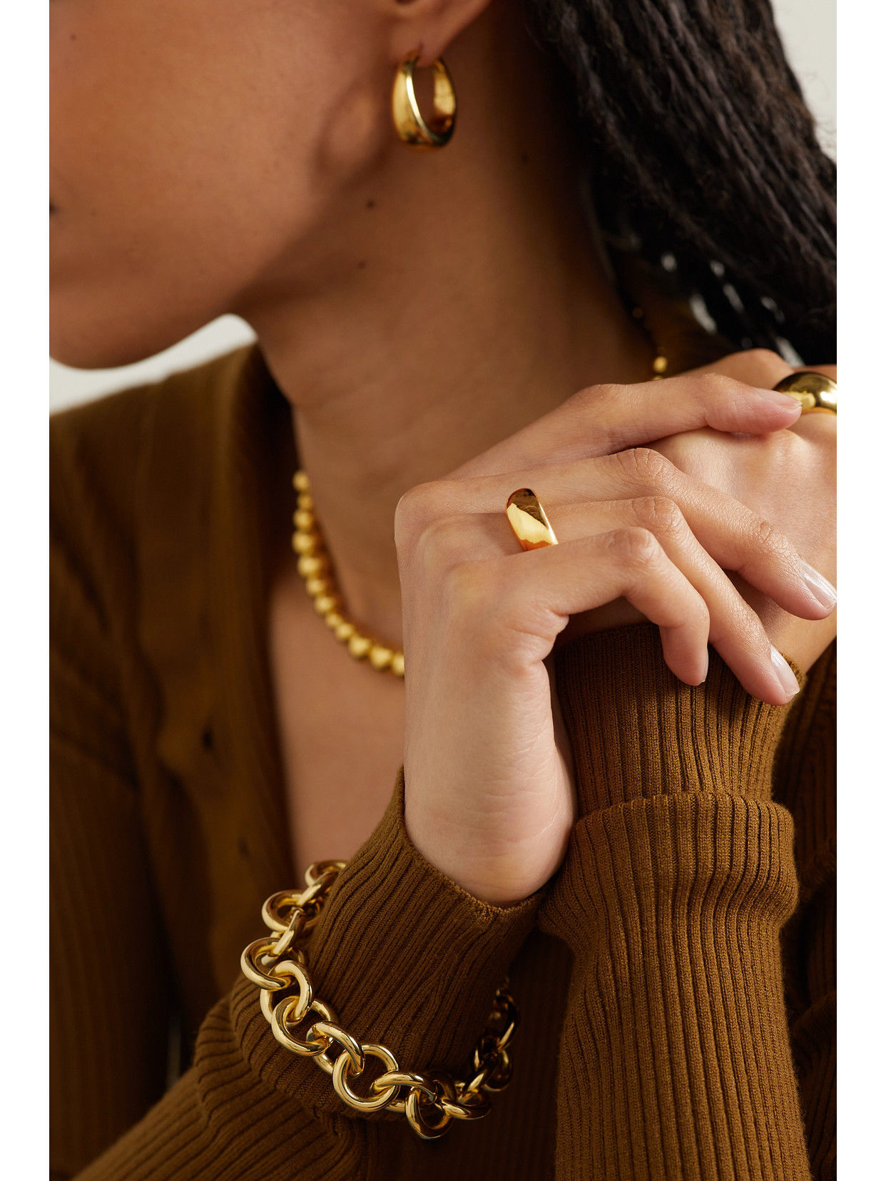 Lie Studio The Anna Gold-plated Ring In Gold