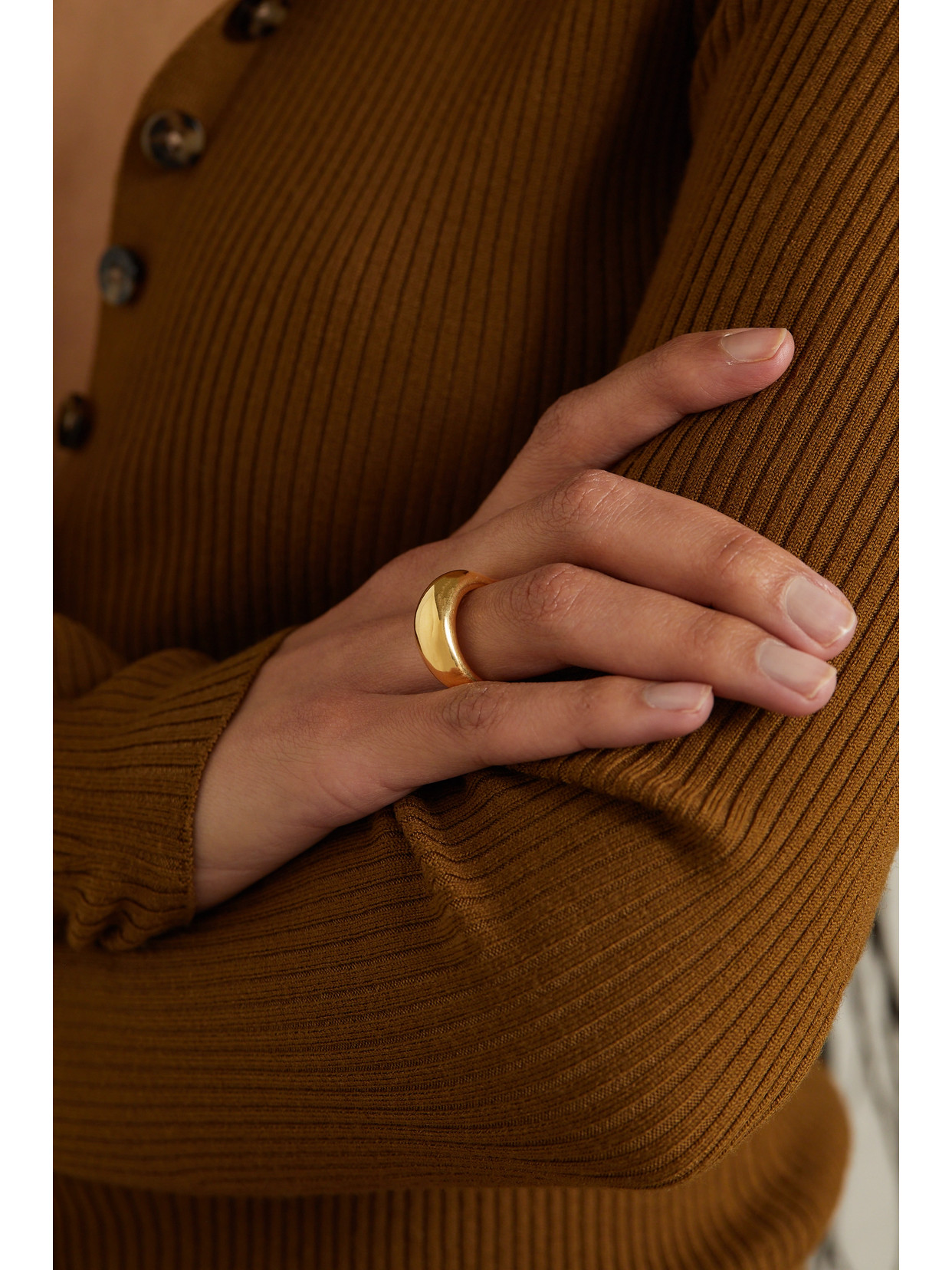 Shop Lie Studio The Anna Gold-plated Ring