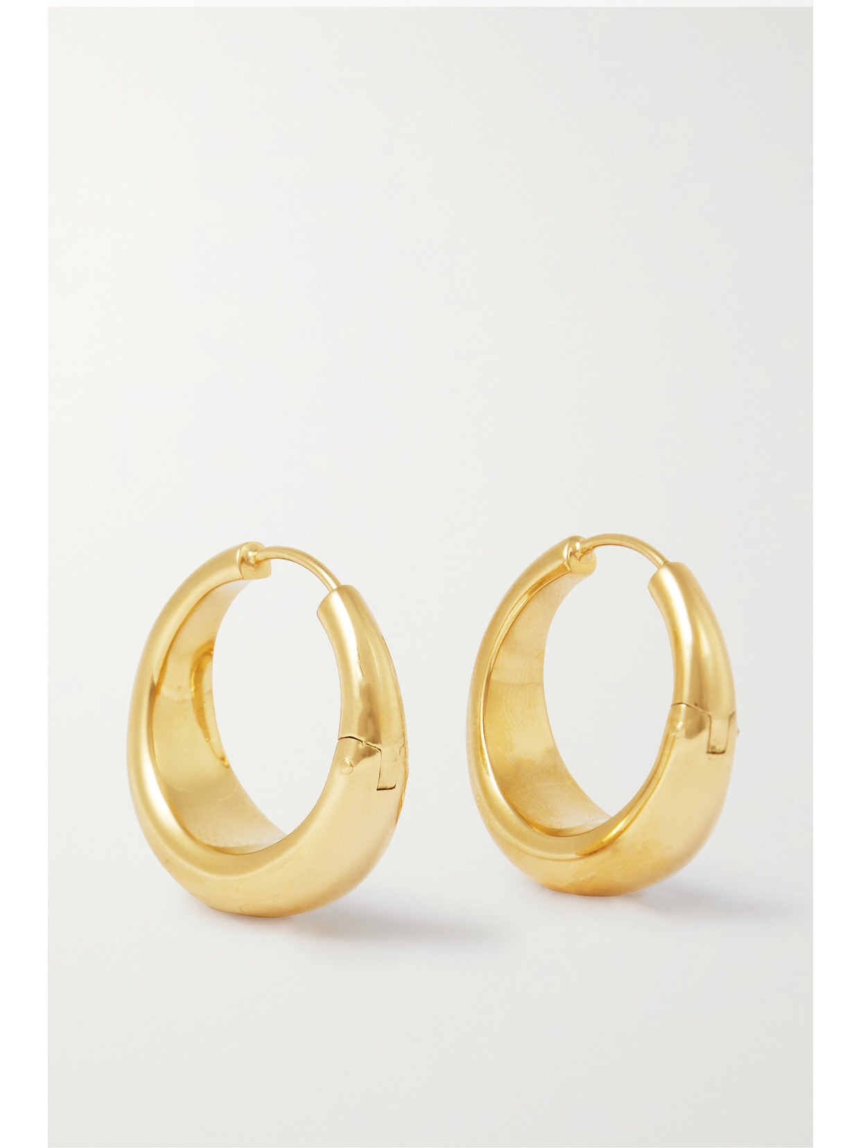 Shop Lie Studio The Andrea Gold-plated Hoop Earrings