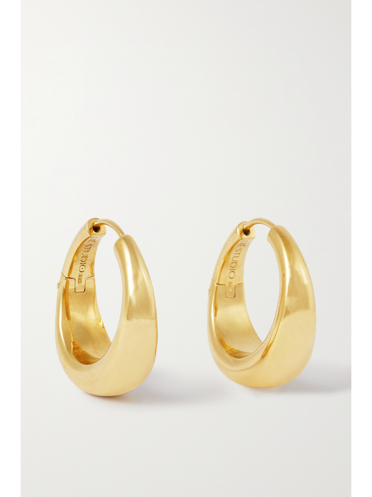 LIÉ STUDIO - The Andrea Gold-plated Hoop Earrings - One size