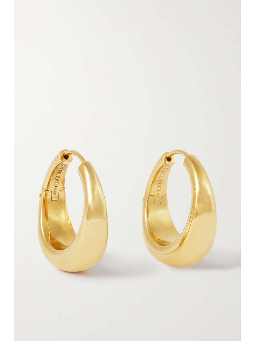 LIÉ STUDIO The Andrea Gold-plated Hoop Earrings