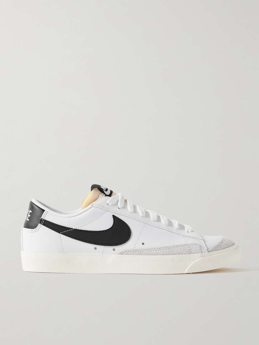 Nike Blazer Low'77 Se Suede-trimmed Leather Sneakers