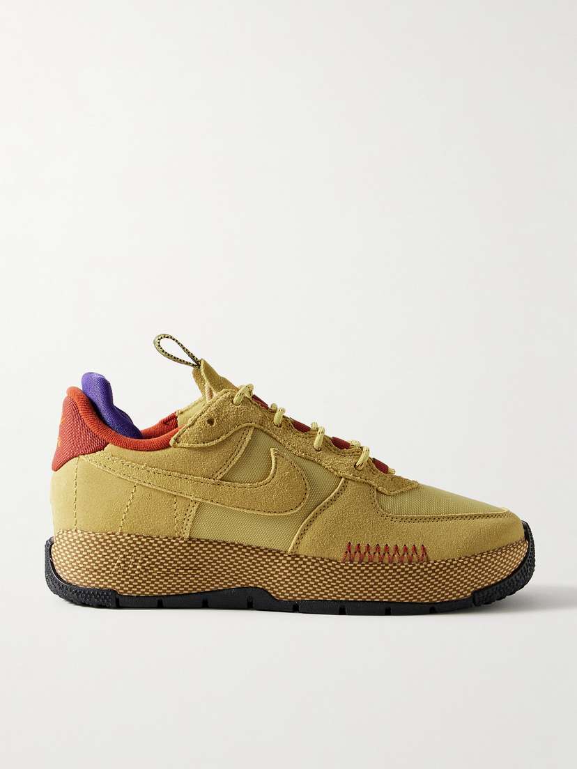 Nike Air Force 1 Wild Suede And Mesh Sneakers