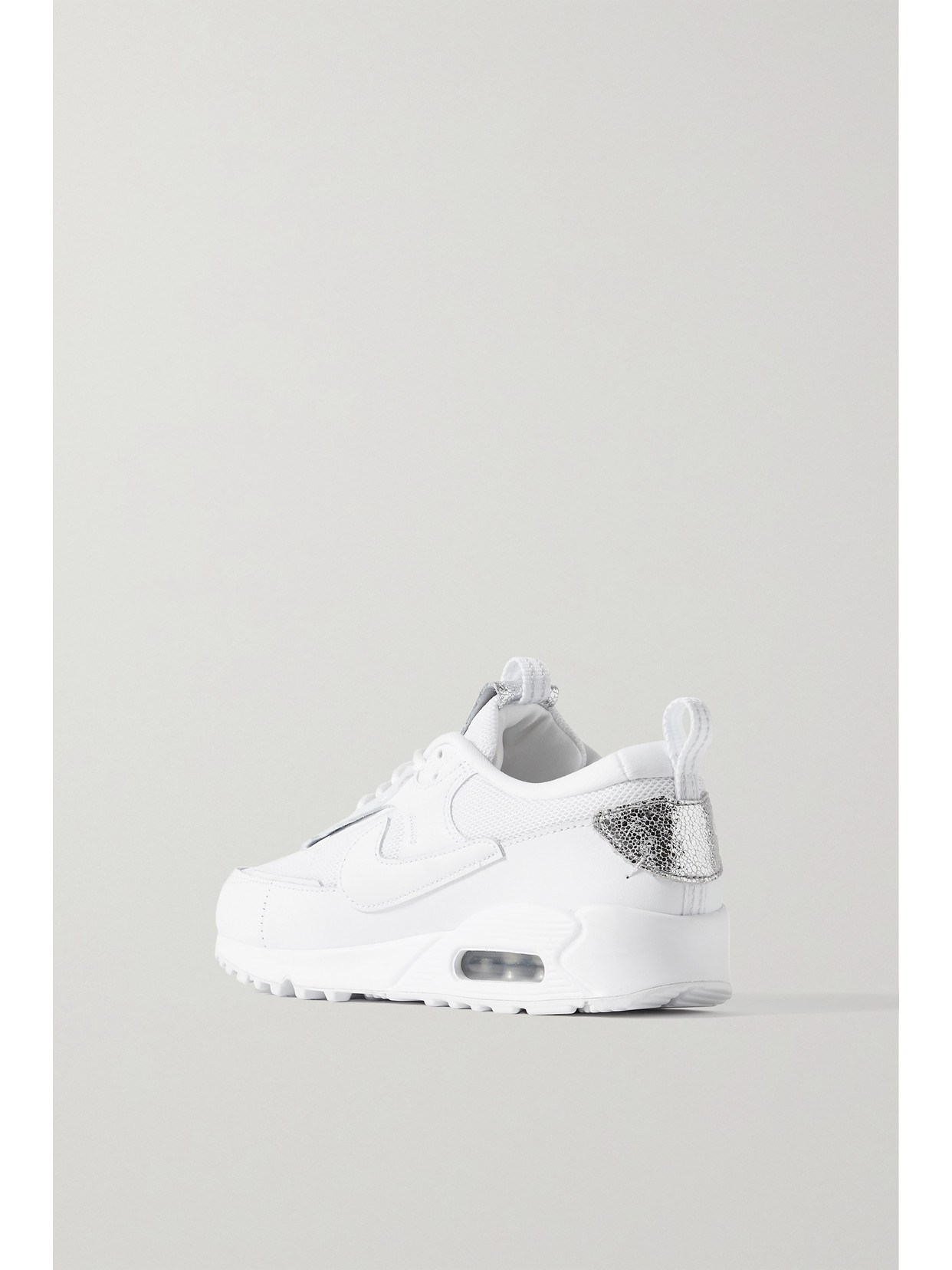 Shop Nike Air Max 90 Futura Crystal-embellished Leather And Mesh Sneakers In White