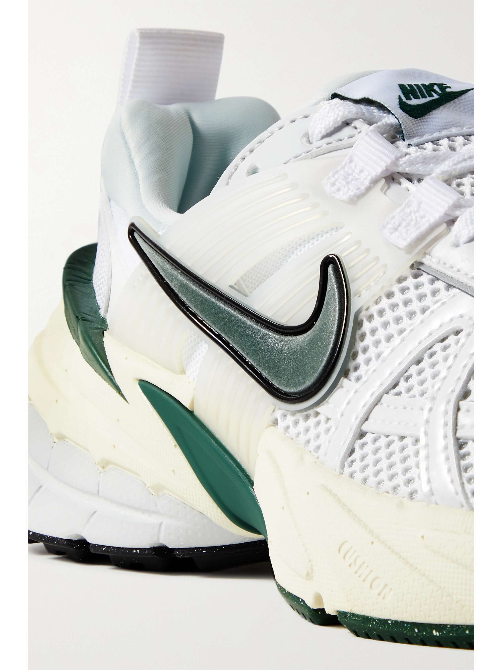 V2K rubber trimmed leather and mesh sneakers