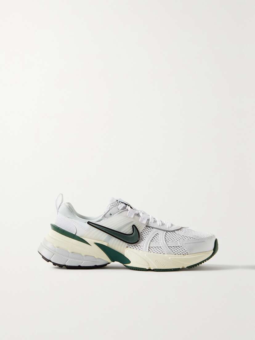Nike V2k Rubber-trimmed Leather And Mesh Sneakers