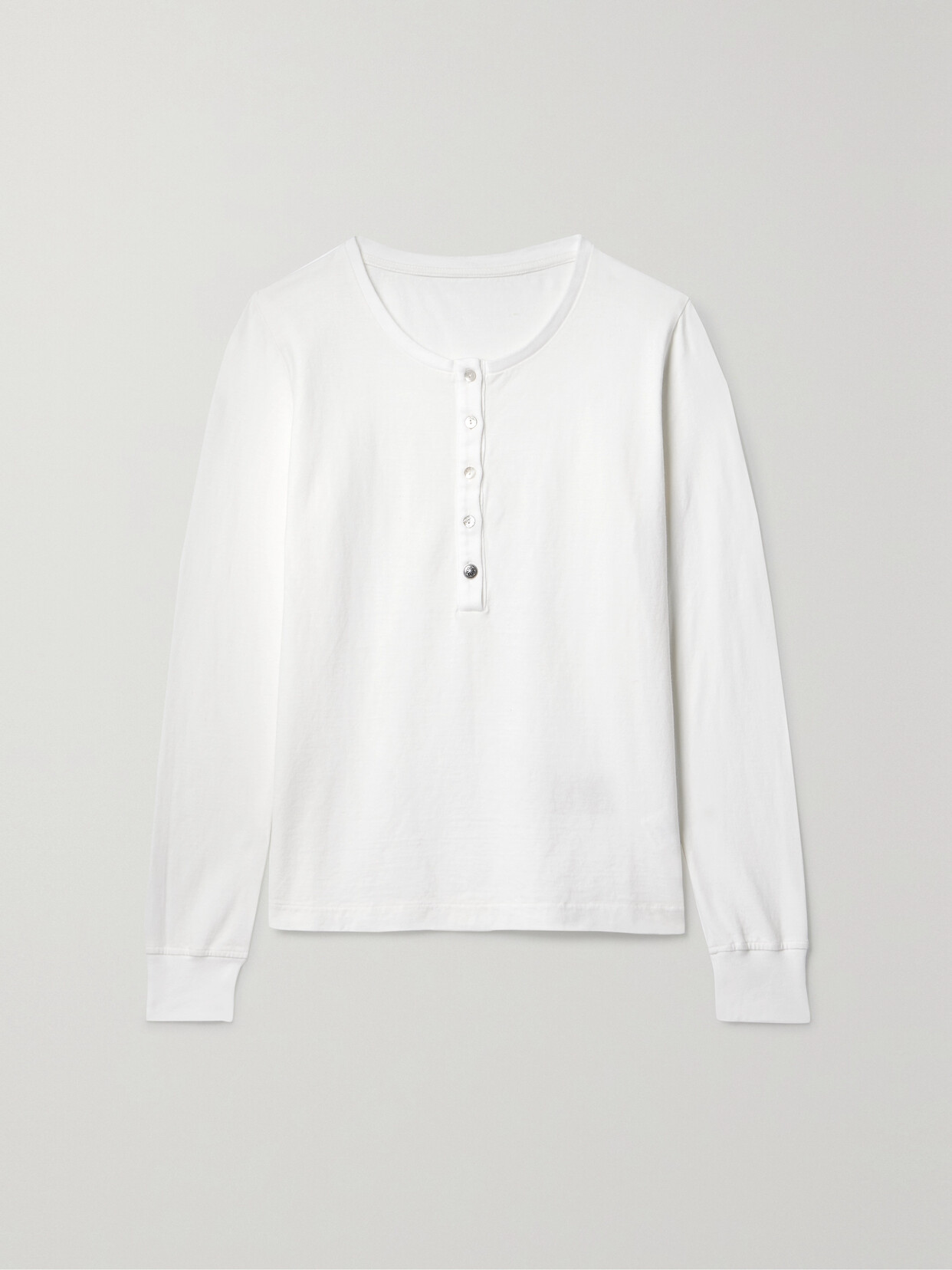 Fortela Coralie Cotton-jersey Top In White