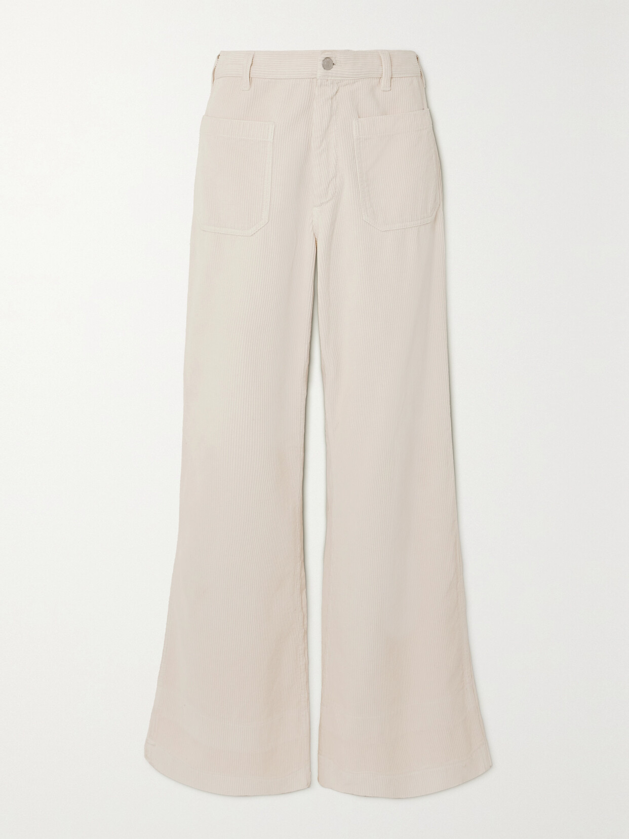 Fortela Joelle Cotton-corduroy Wide-leg Pants In Off-white