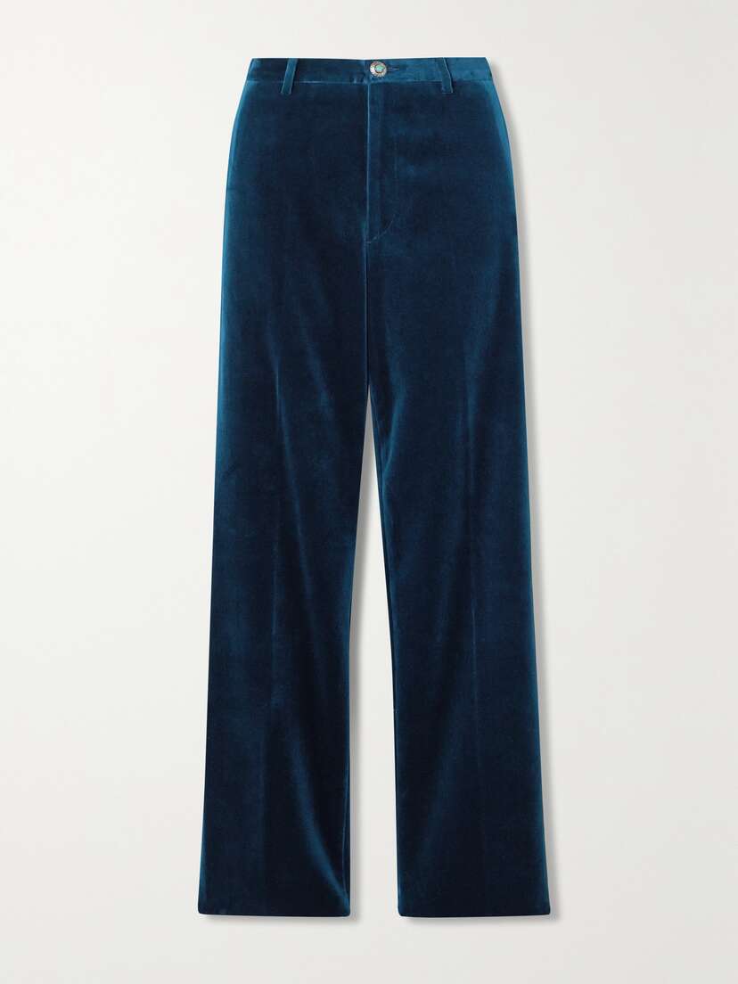 Fortela Joplin Cotton-velvet Straight-leg Pants