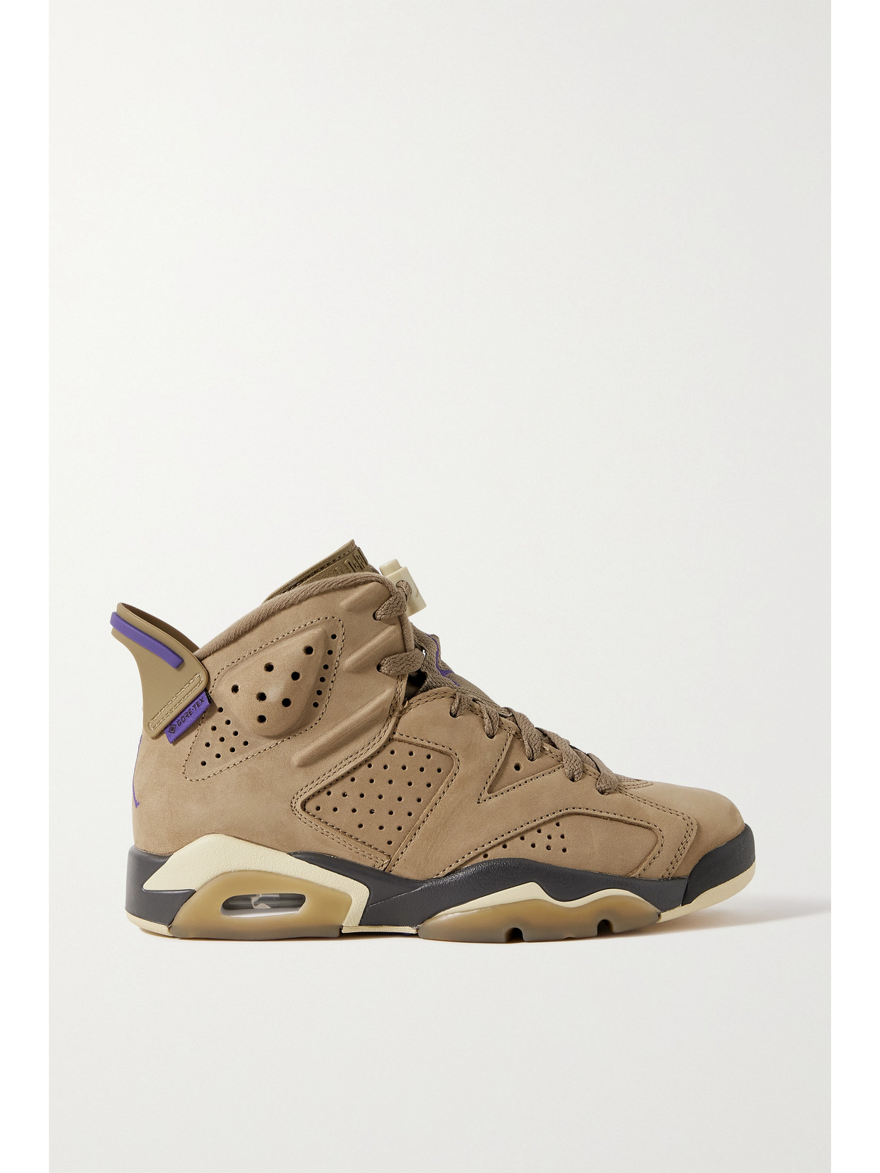 Nike Air Jordan 6 Retro Rubber-trimmed Gore-tex® High-top Sneakers - Brown