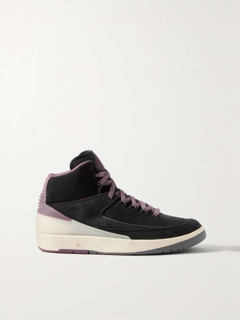 Nike Air Jordan 2 Retro Rubber And Leather-trimmed Suede High-top Sneakers