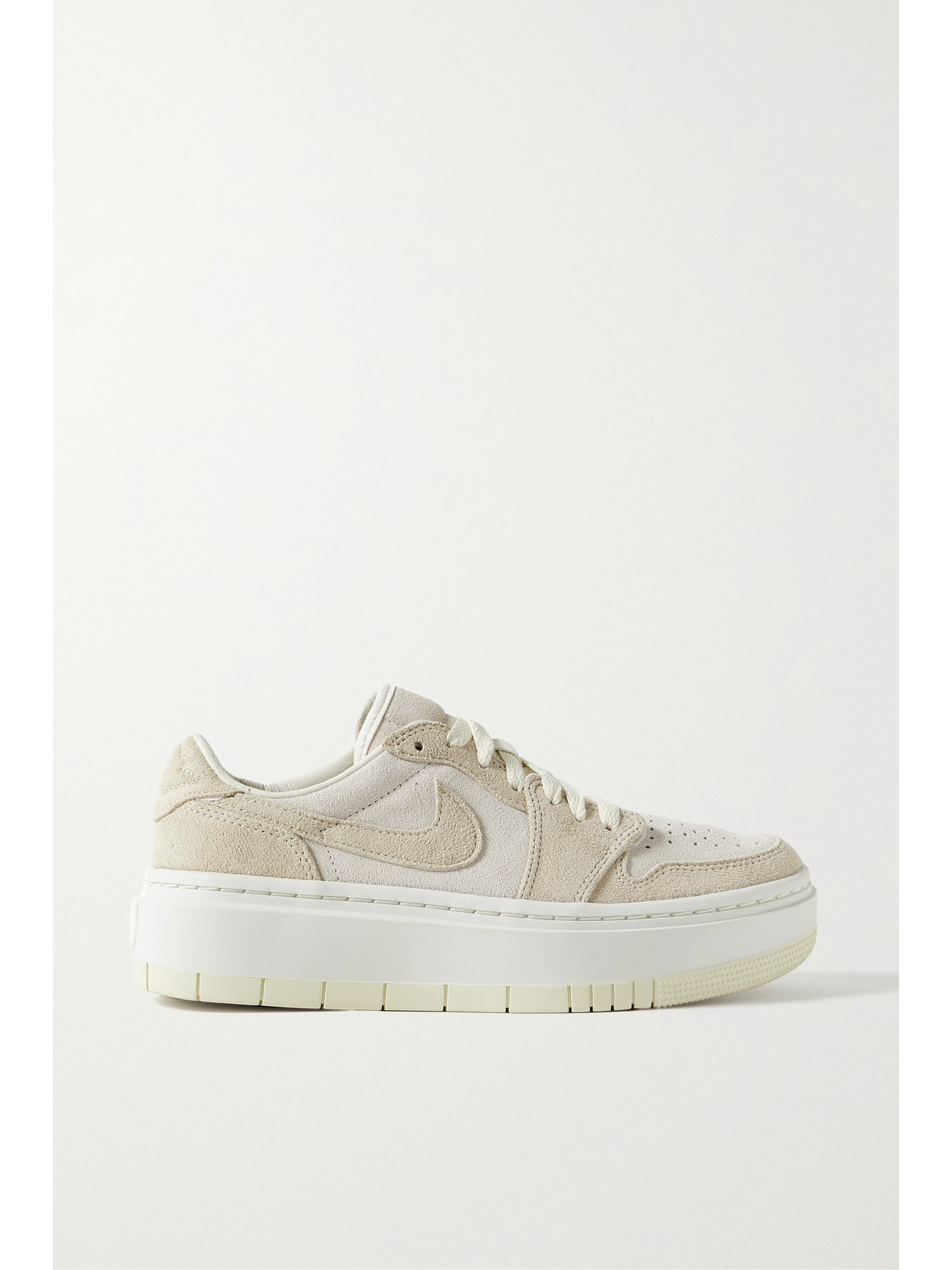 Shop Nike Air Jordan 1 Elevate Low Two-tone Suede Sneakers In Neutrals