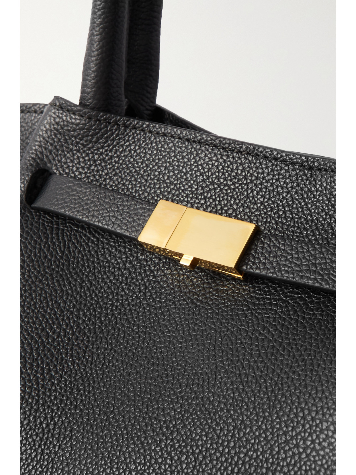 Demellier New York Medium Leather Tote Bag In Black