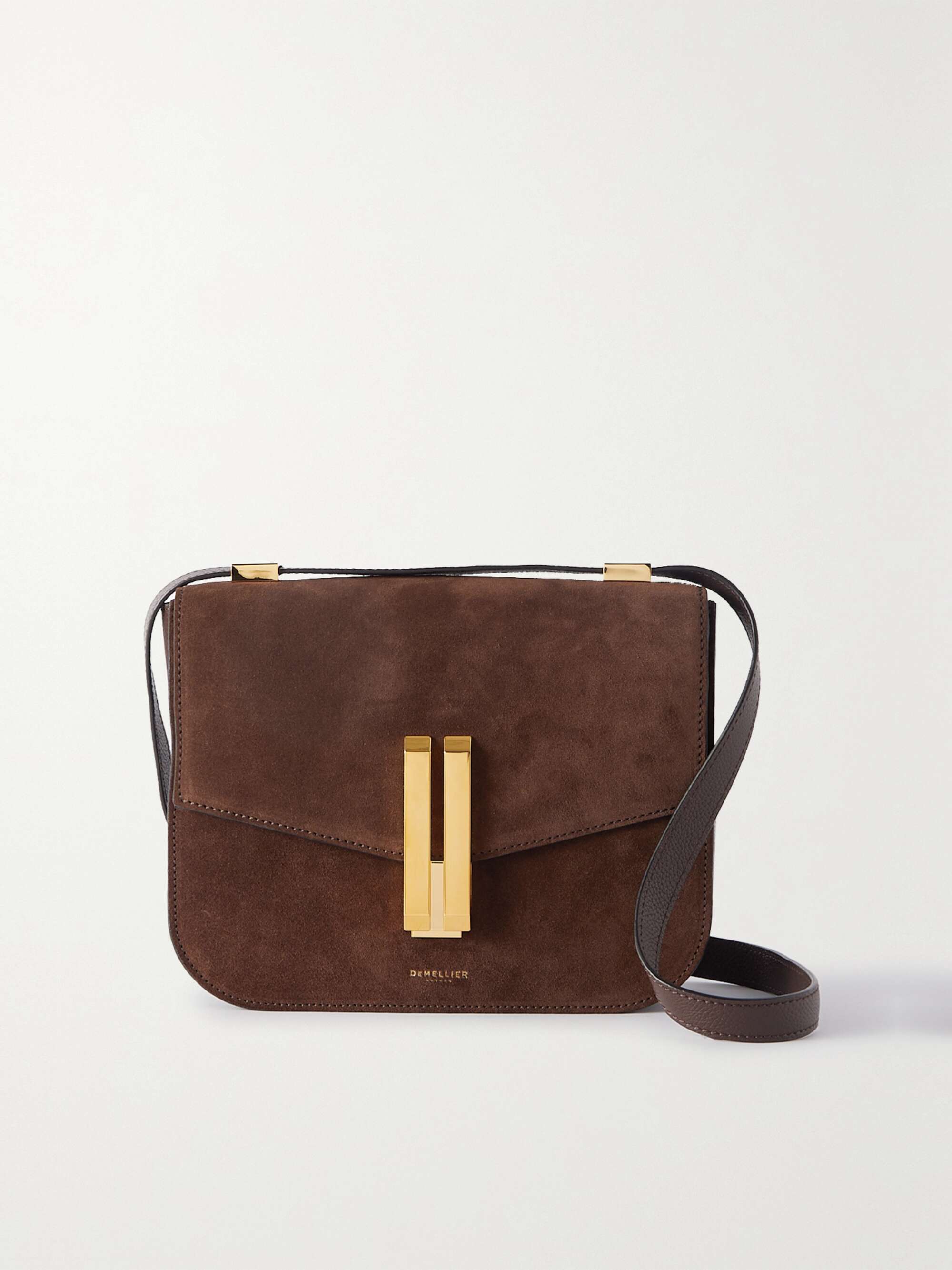 + NET SUSTAIN Vancouver suede and textured-leather shoulder bag