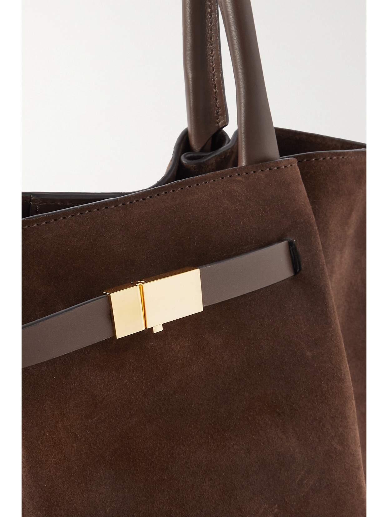 Demellier New York Suede Tote Bag In Brown