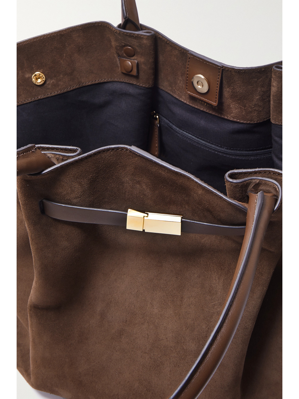 Demellier New York Suede Tote Bag In Brown