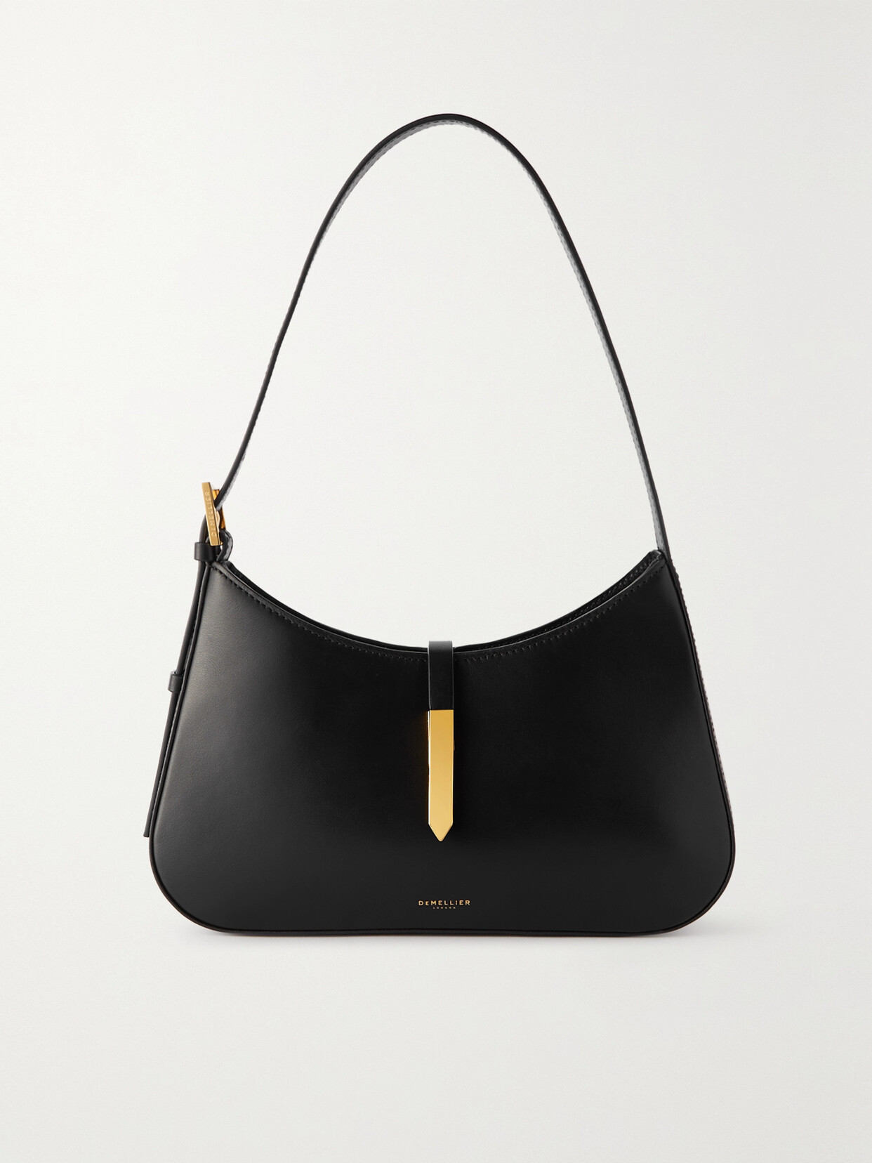 Demellier Tokyo Smooth Leather Shoulder Bag In Black