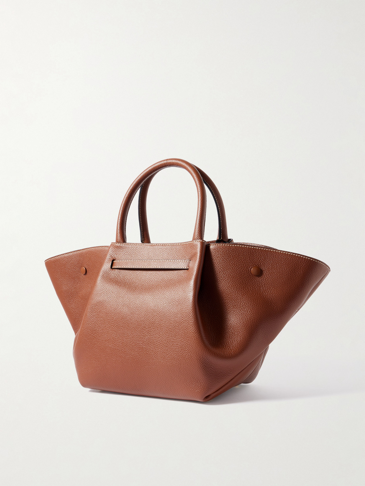 The New York Midi Textured-Leather Tote