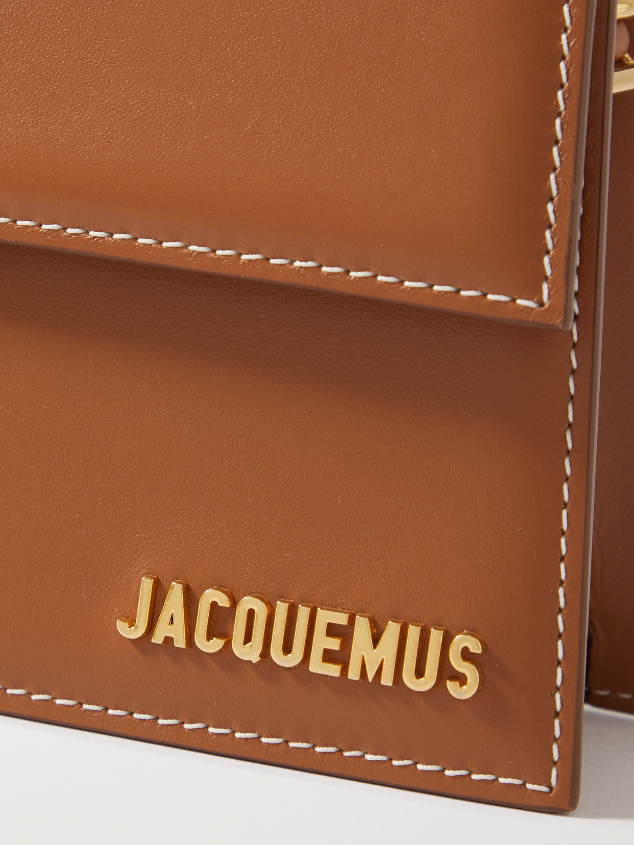 Jacquemus The Long Bambino Leather Shoulder Bag In Brown
