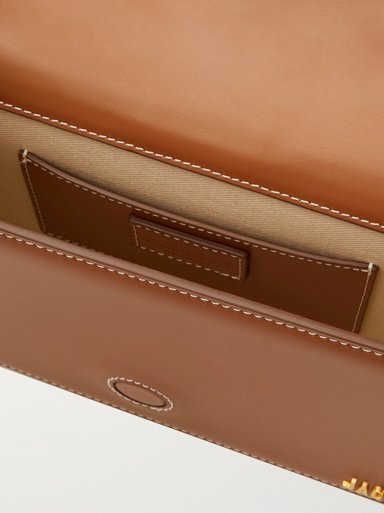 Jacquemus The Long Bambino Leather Shoulder Bag In Brown