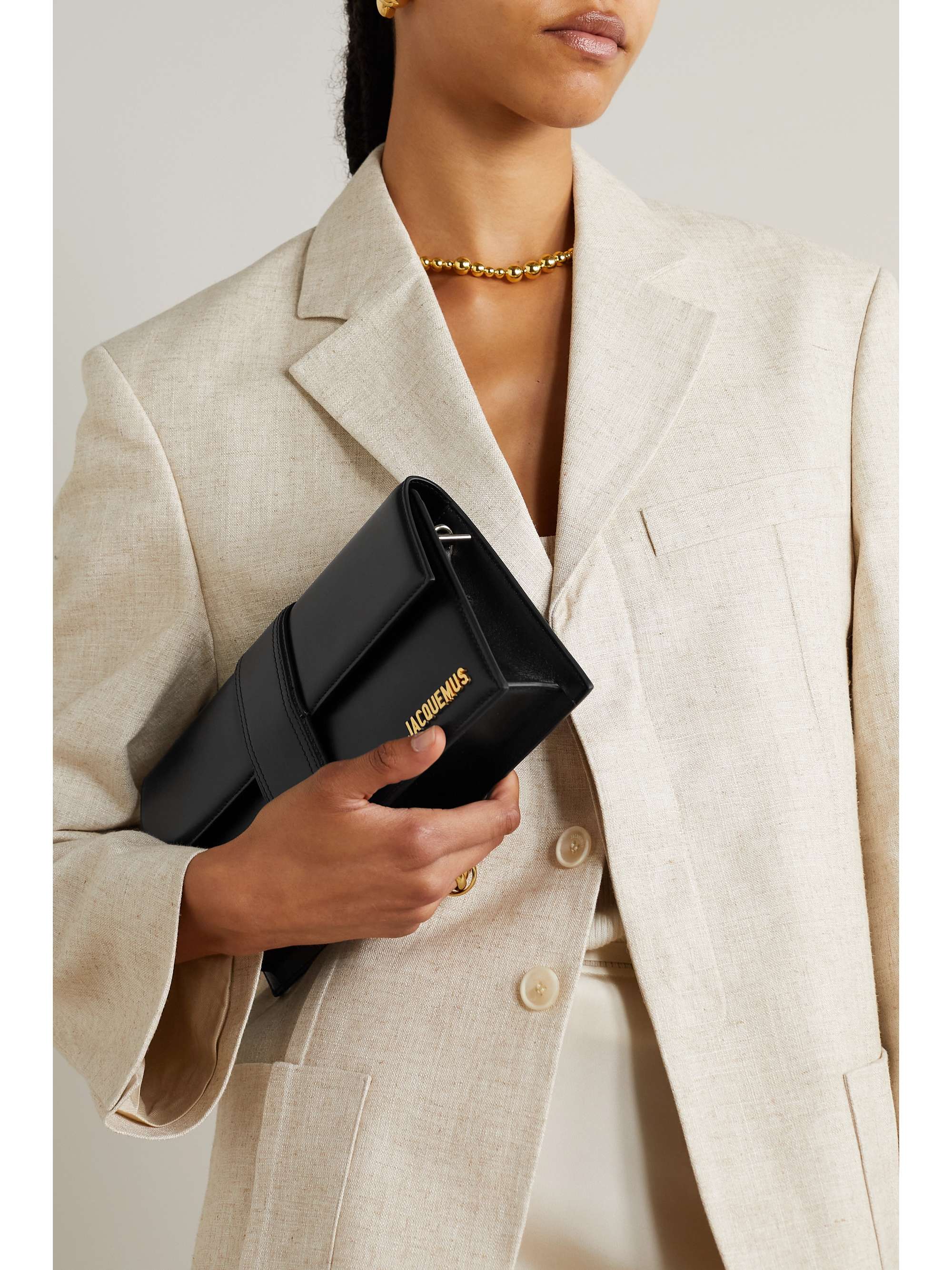 JACQUEMUS Le Bambino Long leather shoulder bag | NET-A-PORTER