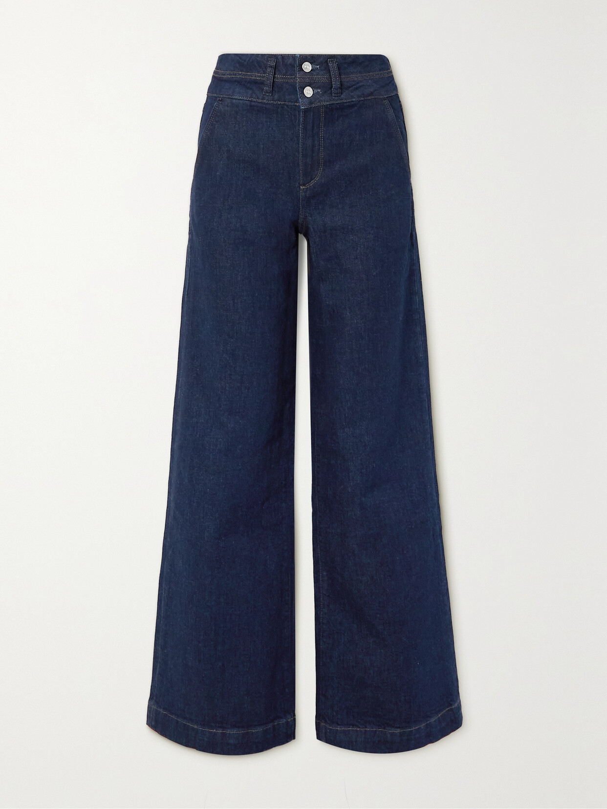 PAIGE - Harper High-rise Wide-leg Jeans - Blue