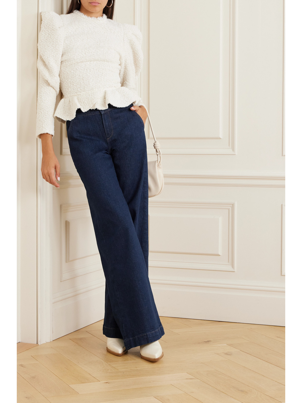 Shop Paige Harper High-rise Wide-leg Jeans In Blue