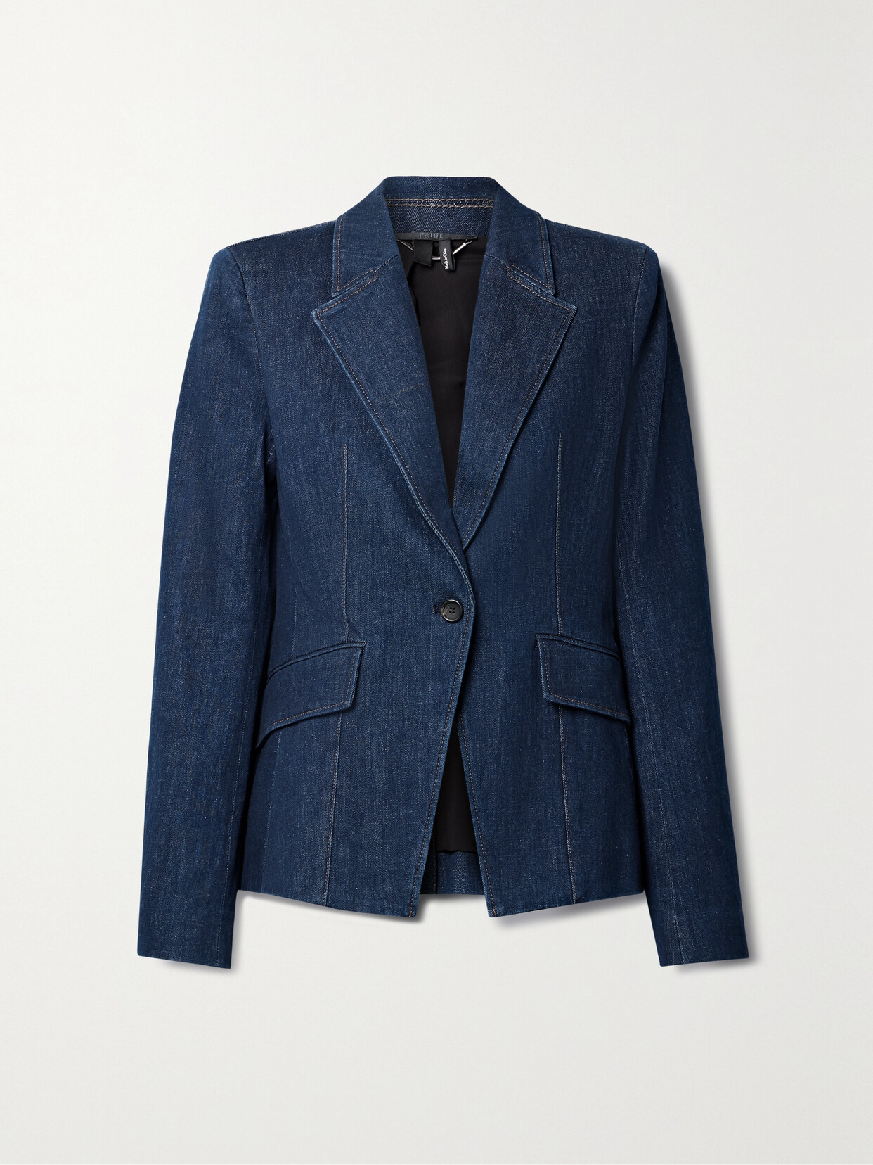 Paige Carmen Denim Blazer In Blue