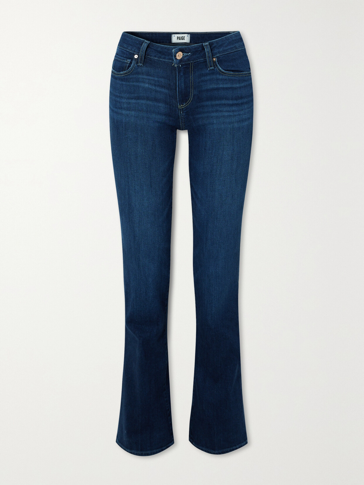 Shop Paige Laurel Canyon Mid-rise Bootcut Jeans In Blue