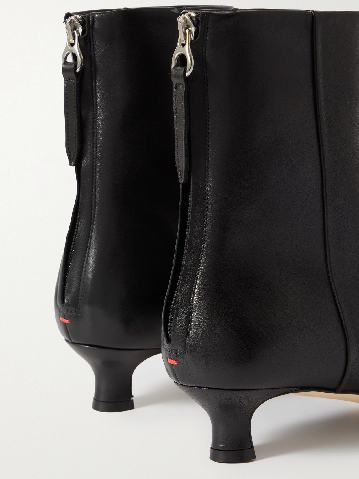 Zoe Leather Point-Toe Ankle Boots