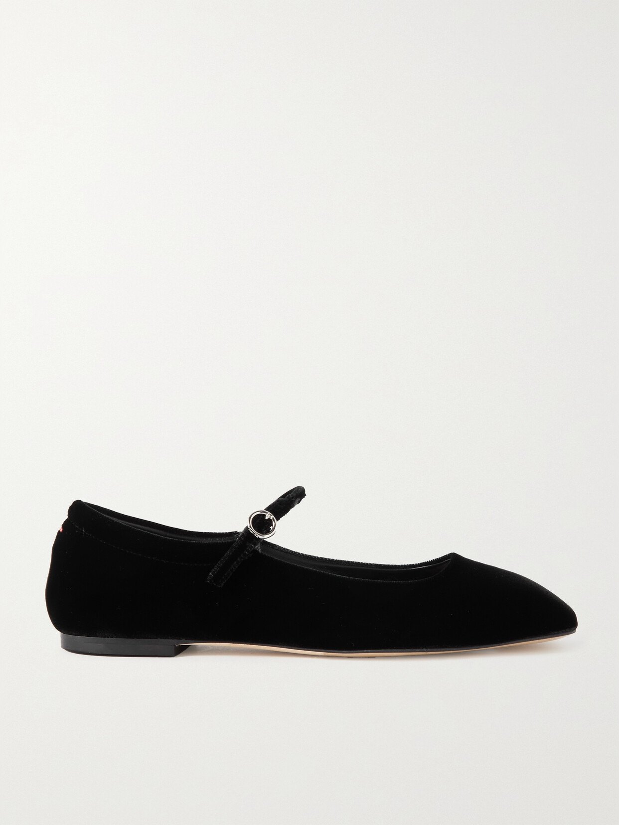 aeyde - Uma Velvet Mary Jane Ballet Flats - Black