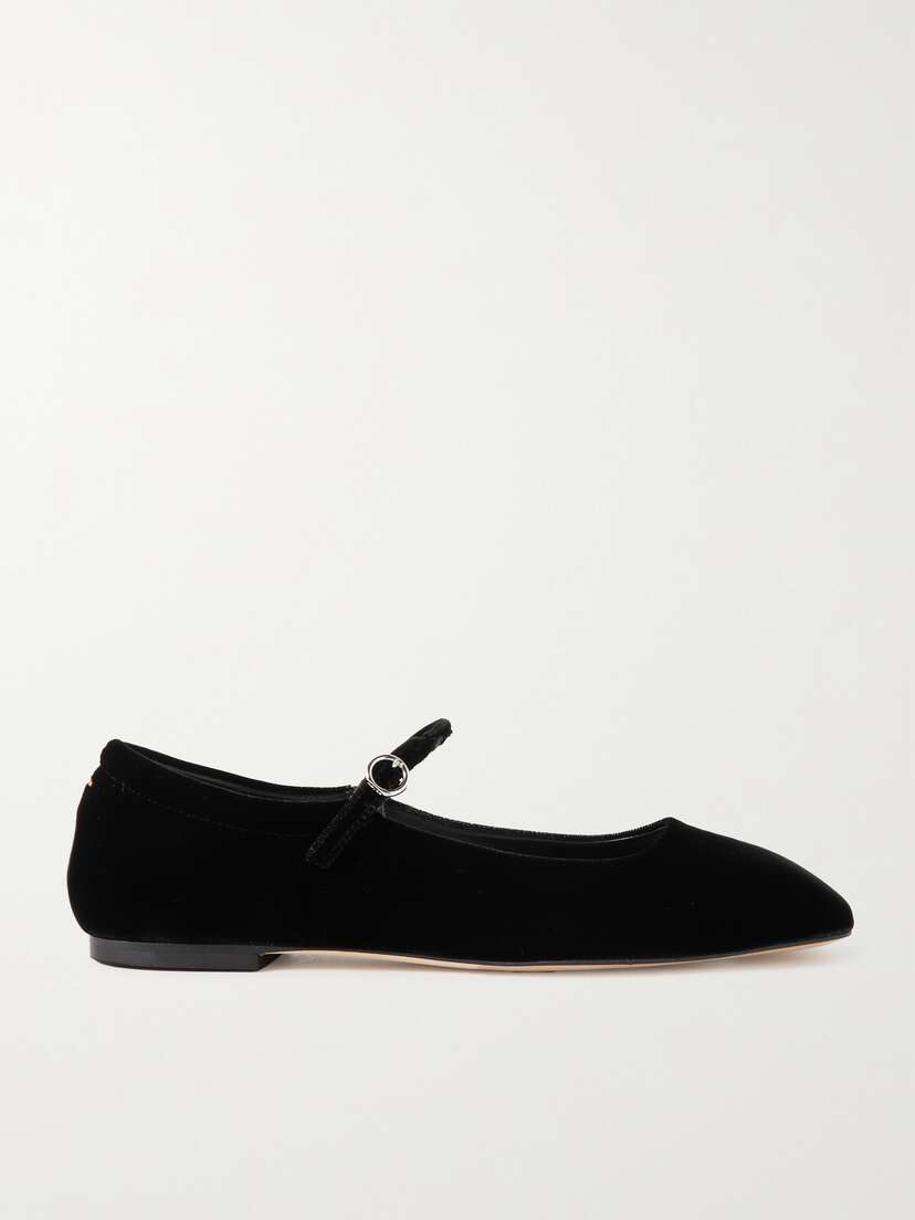 aeyde Uma Velvet Mary Jane Ballet Flats