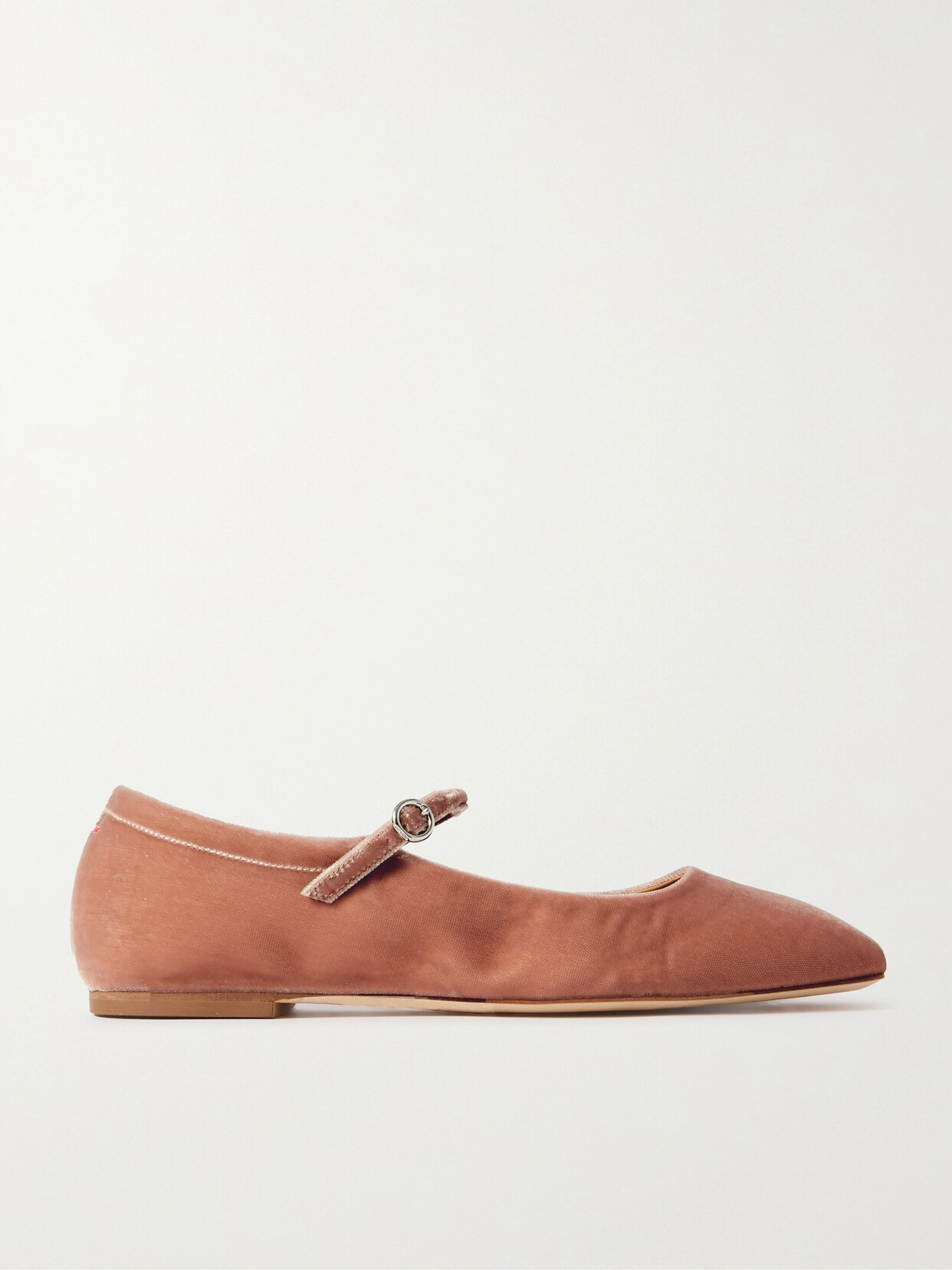 aeyde Uma Velvet Mary Jane Ballet Flats - Pink