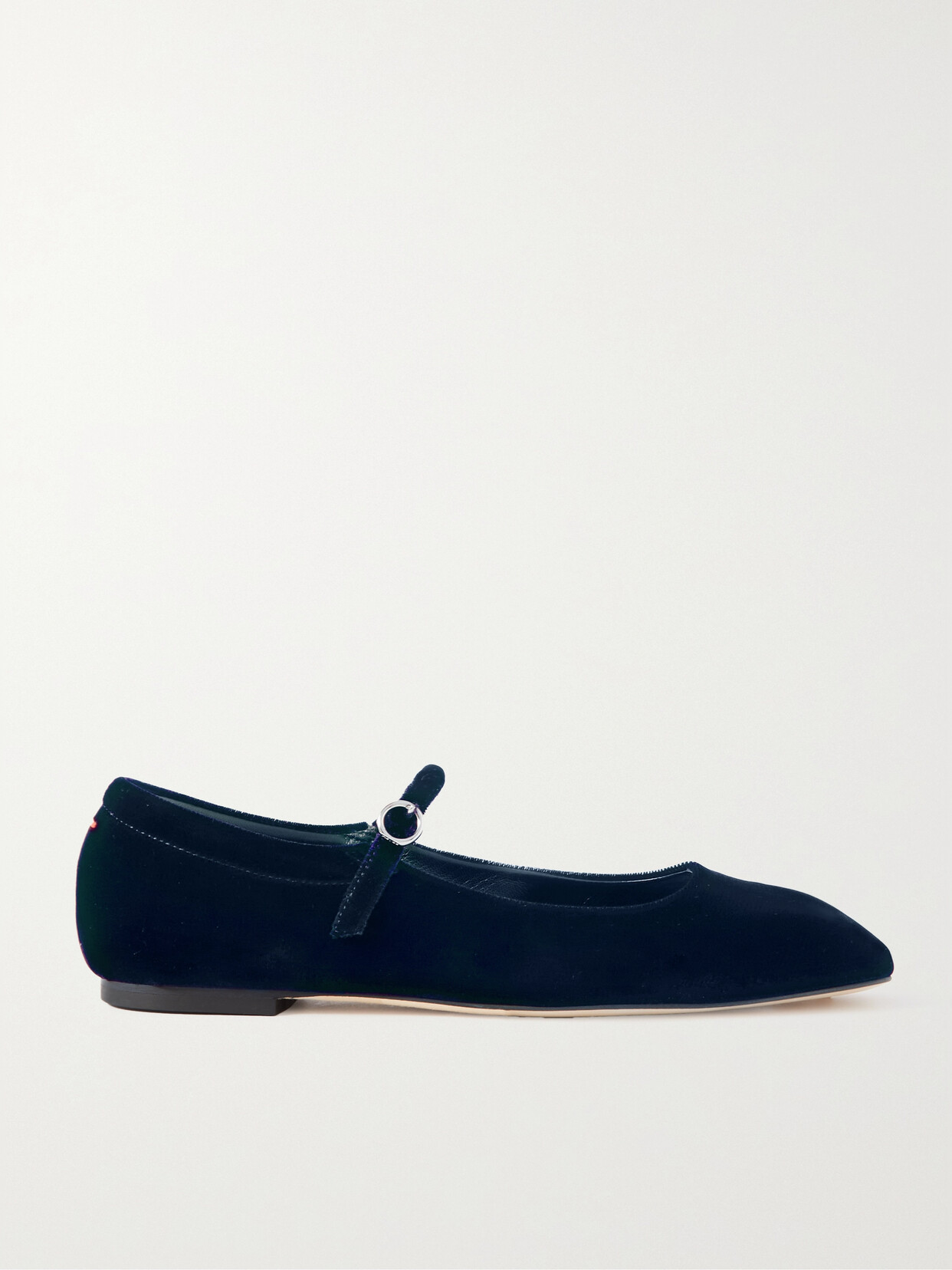 Aeyde Uma Velvet Mary Jane Ballet Flats In Blue