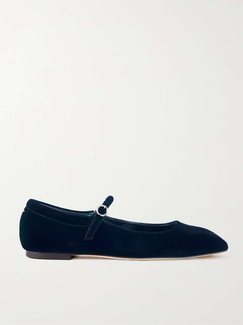 aeyde Uma Velvet Mary Jane Ballet Flats