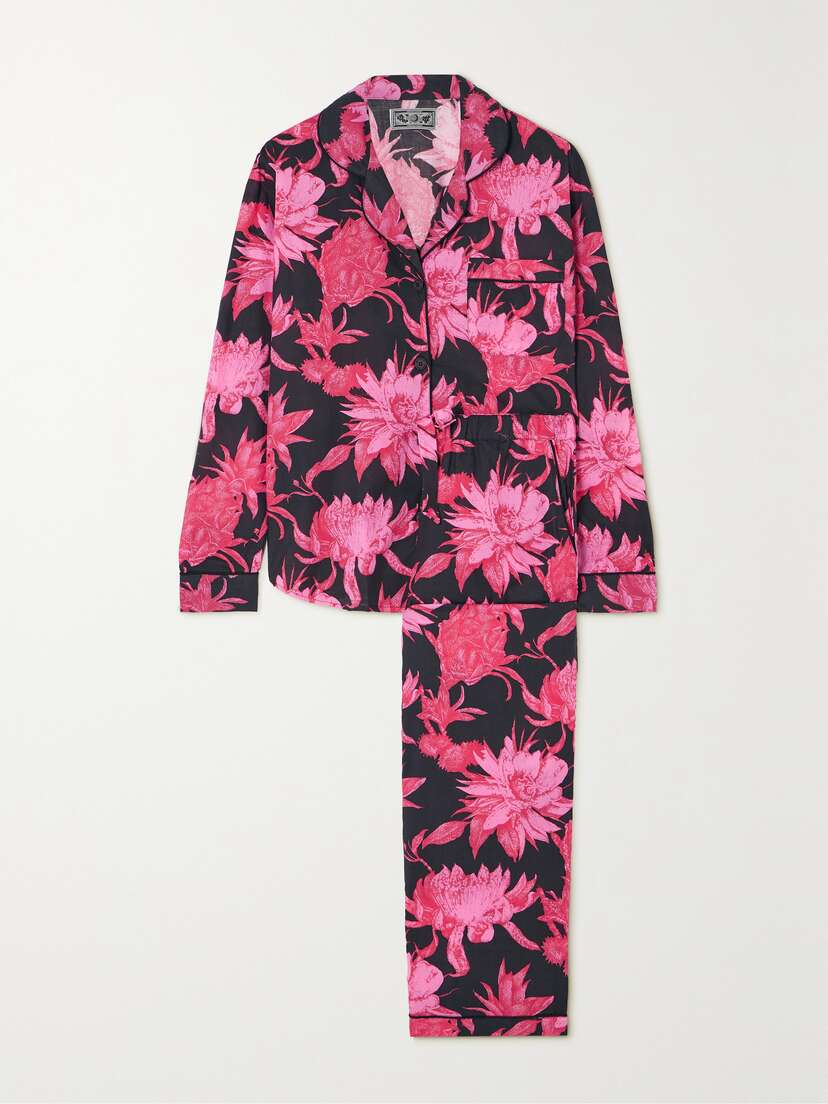 Desmond & Dempsey + Net Sustain Printed Organic Cotton Pajama Set