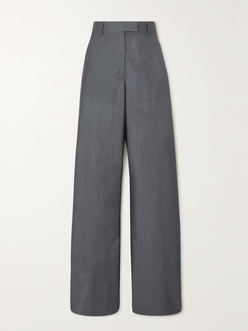 Valentino Garavani Mohair And Wool-blend Wide-leg Pants