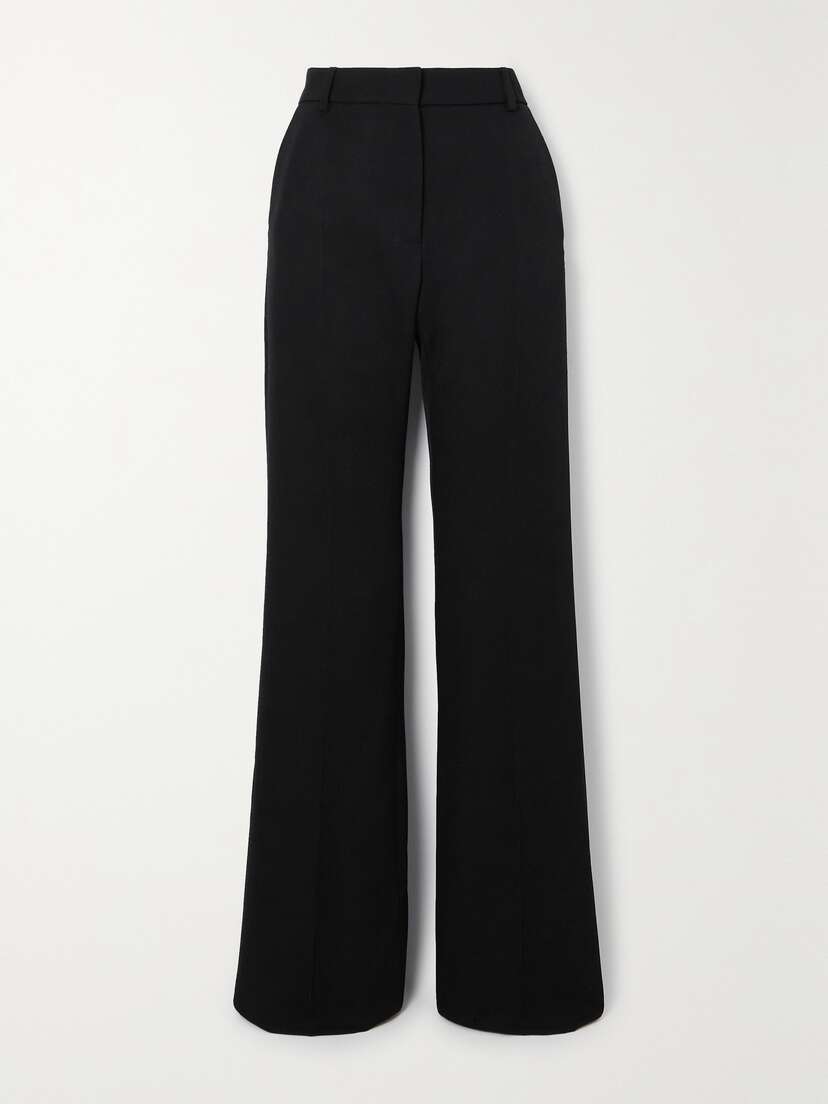 Valentino Garavani Pleated Wool Flared Pants