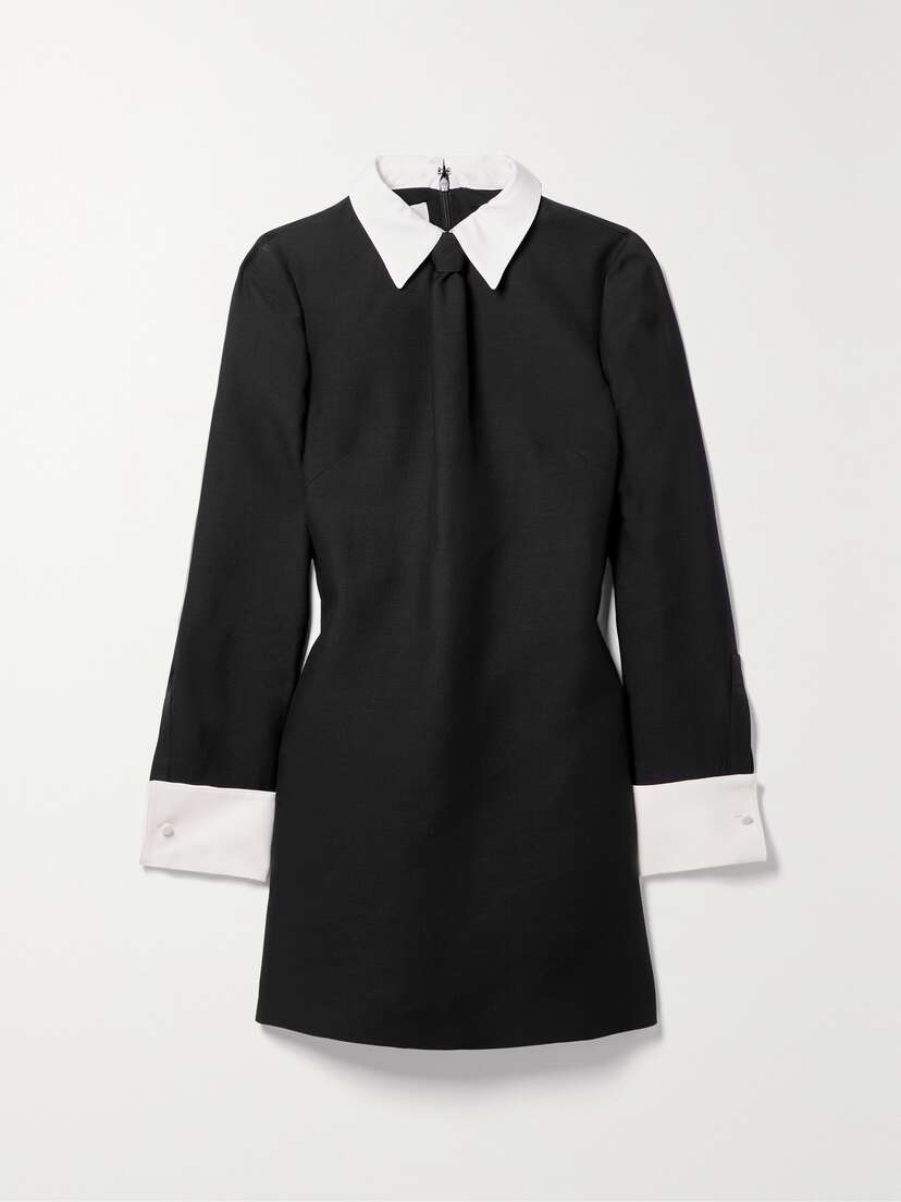 Valentino Garavani Wool And Silk-blend Crepe Mini Dress