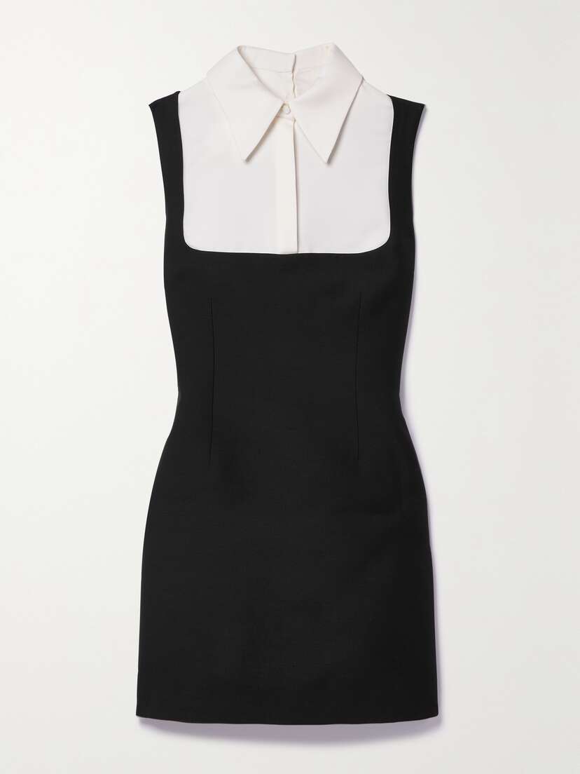 Valentino Garavani Wool And Silk-blend Crepe Mini Dress