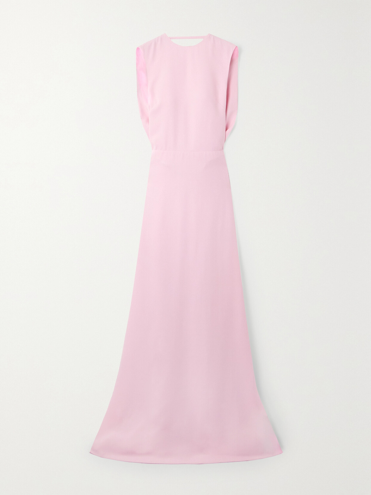 VALENTINO BOW-EMBELLISHED SILK-CADY GOWN